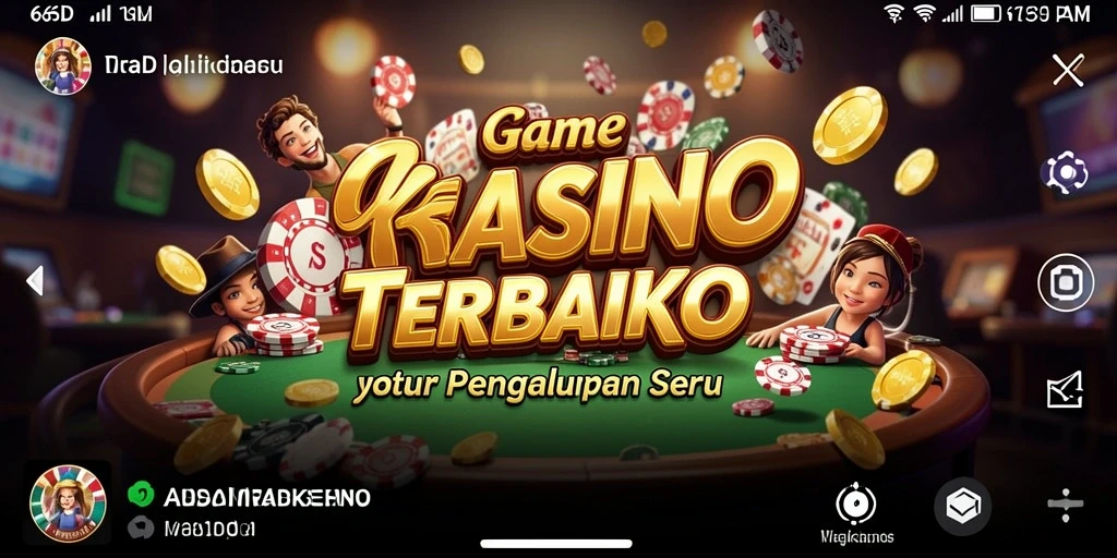 Tampilan gameplay seru di 66D yang menarik dan penuh warna.