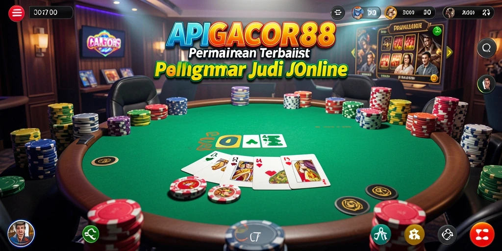 Tampilan menarik dari gameplay Poker di APIGACOR88.