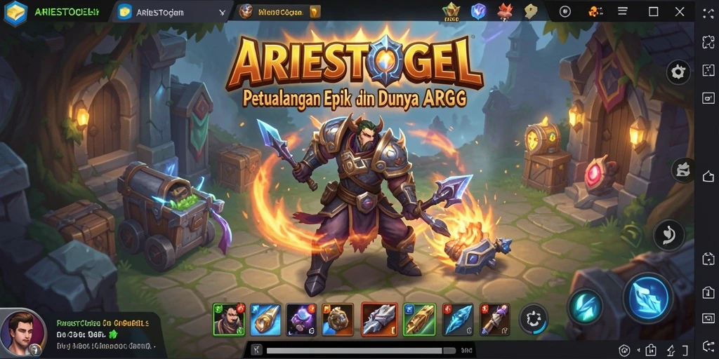 Tampilan aksi seru dalam dunia ARPG ARIESTOGEL.