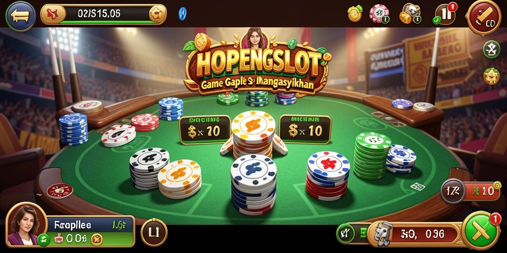 Screenshot HOPENGSLOT menampilkan gameplay Gaple yang seru.