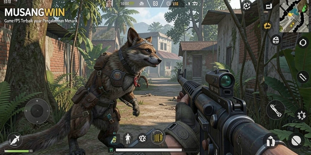 Screenshot aksi seru dalam gameplay <strong>MUSANGWIN</strong> dengan grafis memukau.