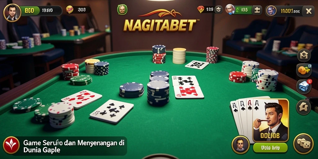 Tampilan gameplay seru di NAGITABET menunjukkan pemain bersaing dalam permainan Gaple.
