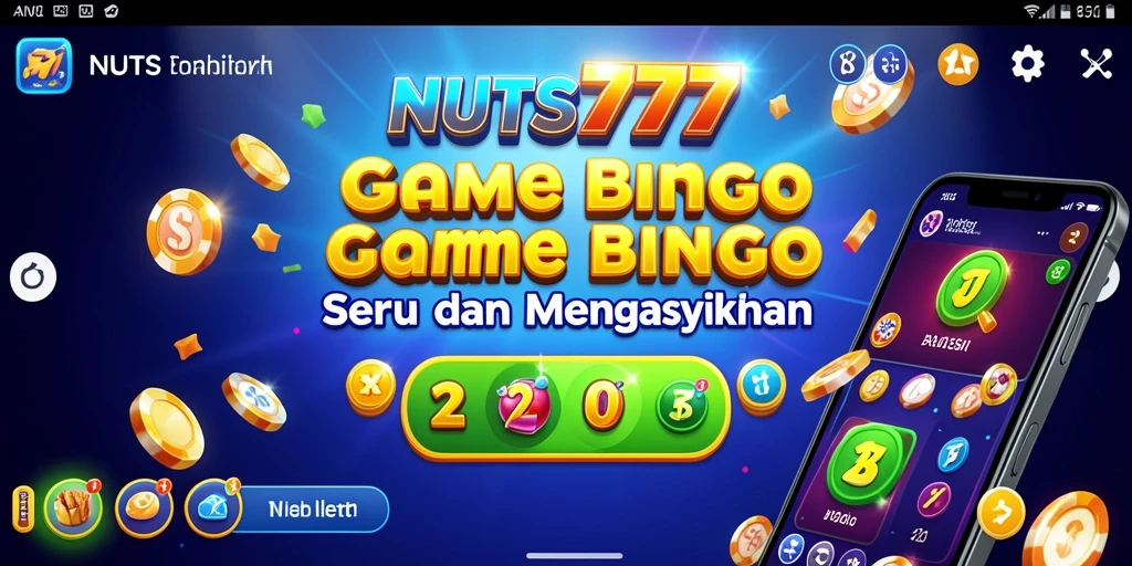 Screenshot utama NUTS777 menampilkan gameplay Bingo yang seru.