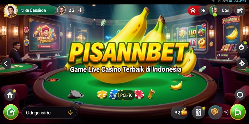 Screenshot gameplay PISANGBET yang menampilkan dealer langsung dan permainan seru.