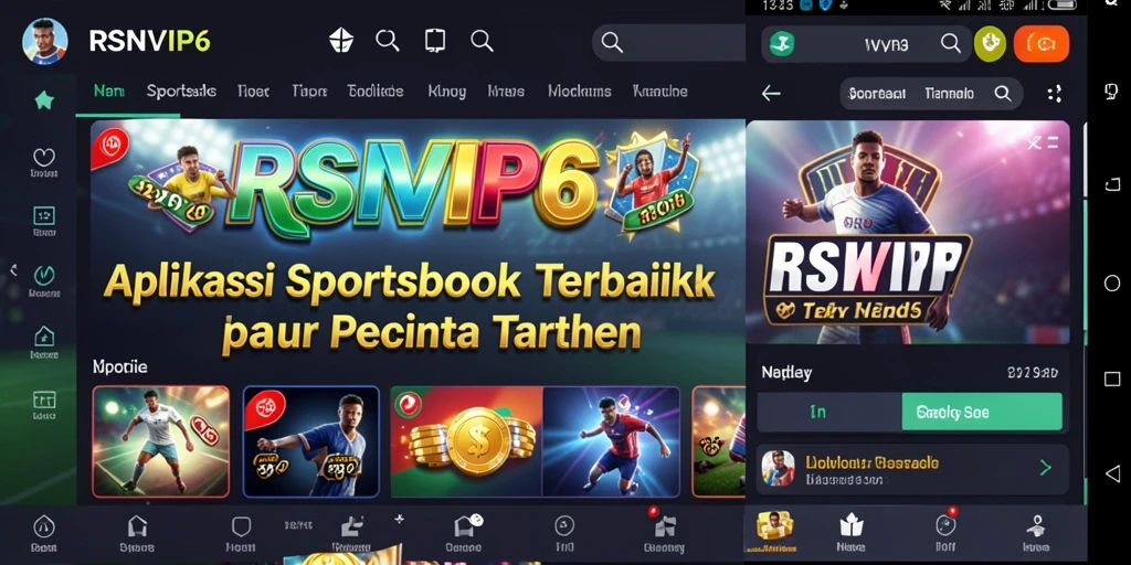 Tampilan utama RSNVIP6 menampilkan menu taruhan olahraga yang menarik.