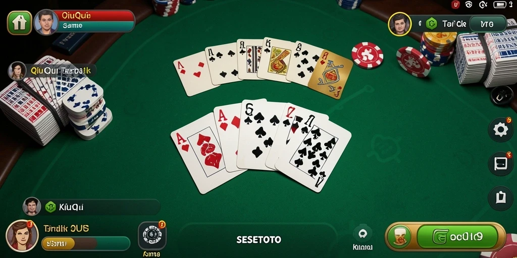 Tampilan gameplay QiuQiu yang dinamis dan penuh aksi.